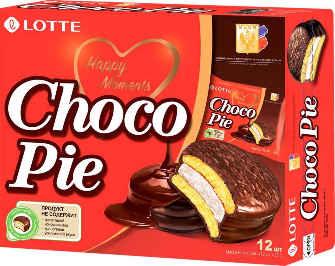 Печенье Lotte Choco Pie классическое 336 гр., картон