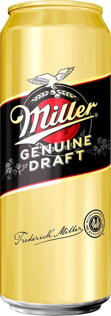 Напиток пивной Miller Genuine Draft 4,7% 450 мл., ж/б