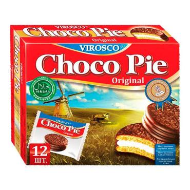 Пирожное Choko Pie Virosco 12х28 гр., картон