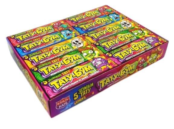 Жевательная резинка Канди Клаб Тату-Бум Зомби тату в пластинках 12,5 гр., обертка