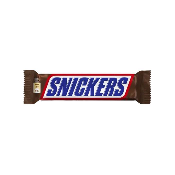 Батончик шоколадный Snickers 50,5 гр., флоу-пак