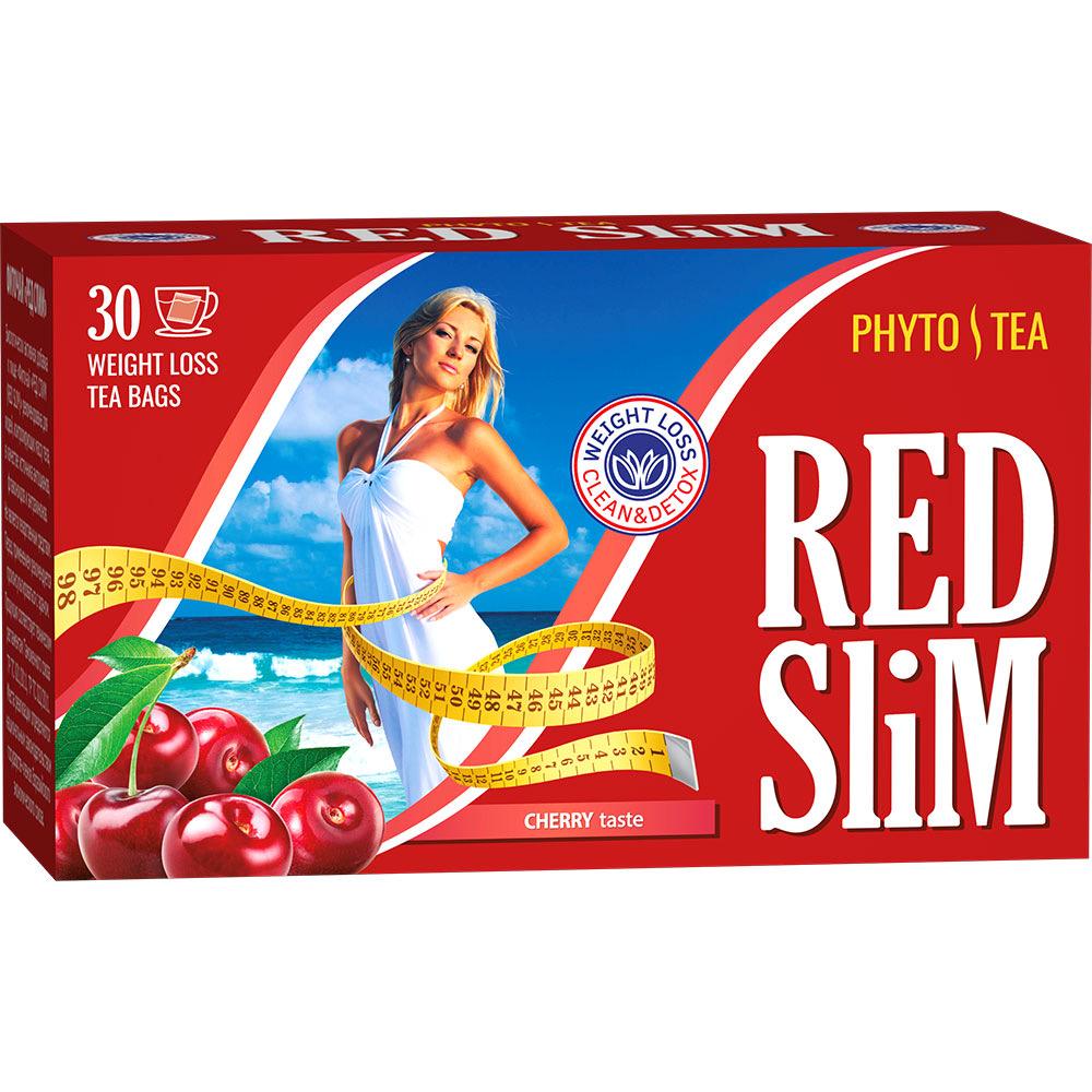 Чай Фиточай Ред Слим со вкусом вишни 30 пакетов, 60 гр., картон
