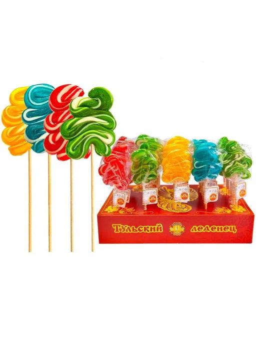 Карамель на палочке Тульский леденец змейка 30 гр., обертка