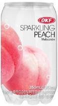 Напиток газированный OKF Sparkling Peach персик Южная Корея 350 мл., ж/б