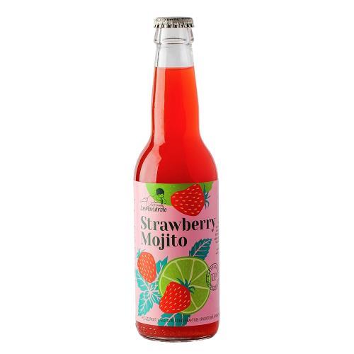 Напиток газированный Lemonardo Strawberry Mojito клубничный мохито без сахара 330 мл., стекло