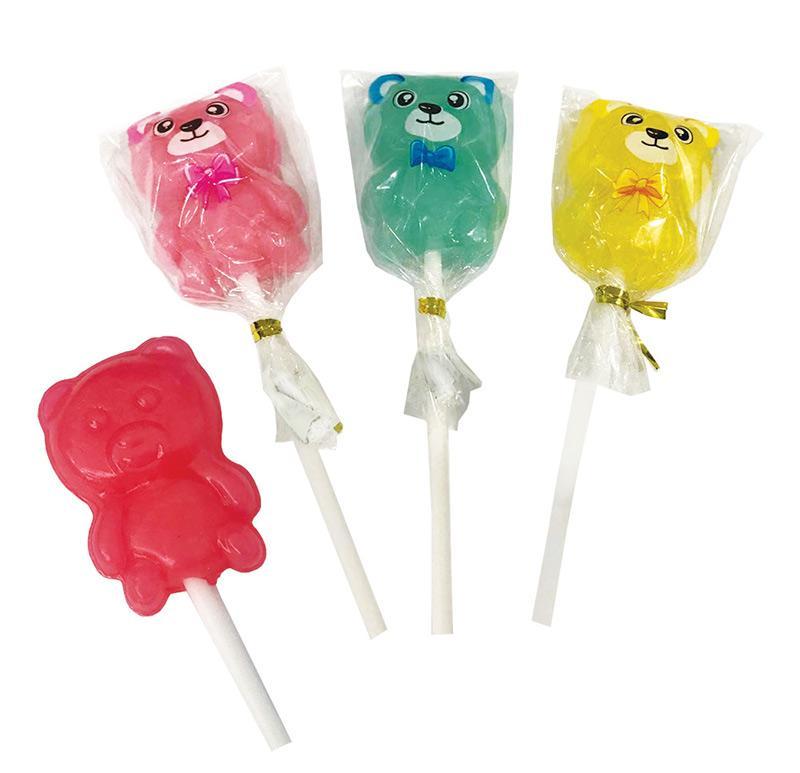 Карамель на палочке MangGuo XiaoDi Lollipop Мишки 15 гр., обертка