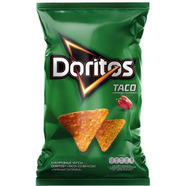 Кукурузные чипсы Тако, Doritos, 100 гр, флоу-пак