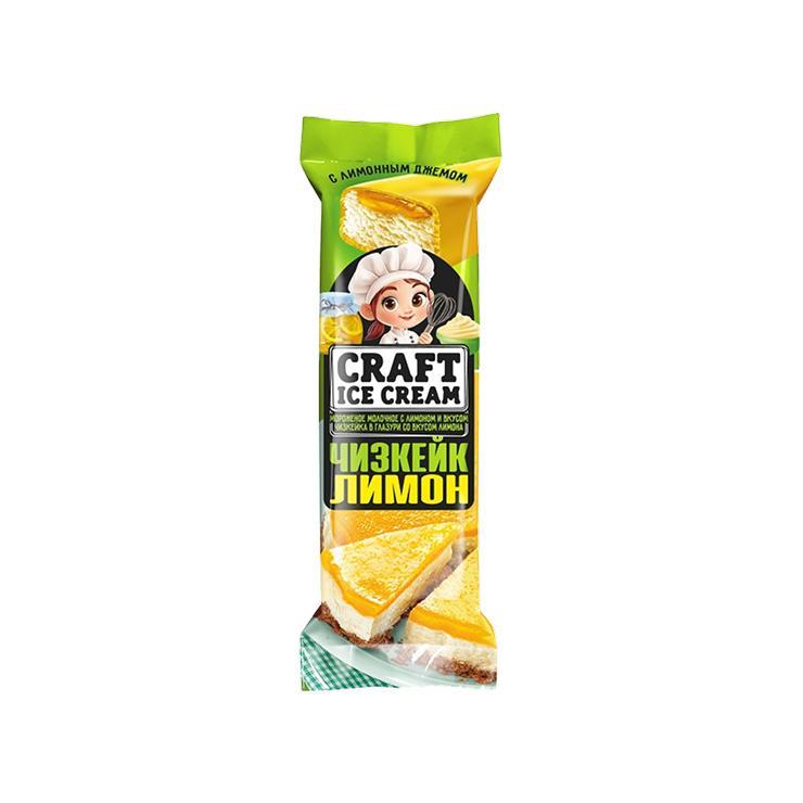 Мороженое Craft Ice Cream батончик чизкейк лимон 80 гр., флоу-пак