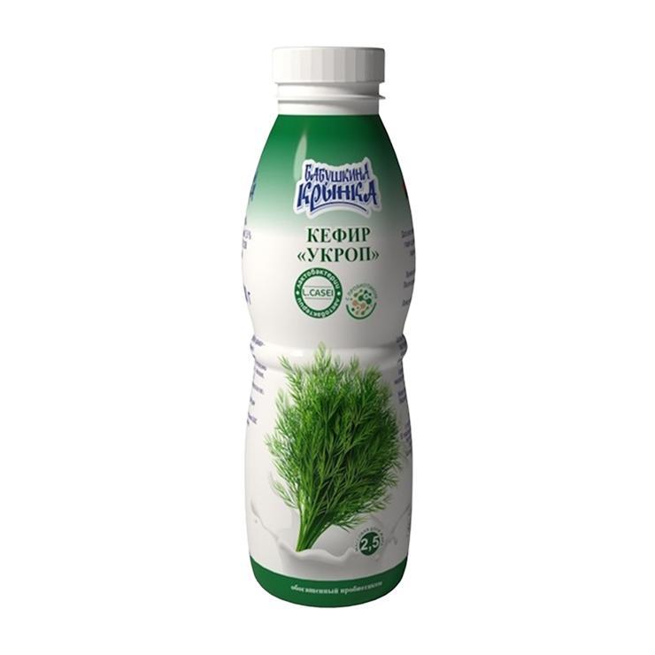 Кефир Бабушкина Крынка с укропом 2,5% 430 гр., ПЭТ