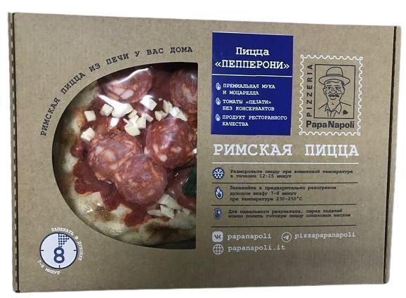 Пицца римская Papa Napoli Пепперони 360 гр., картон