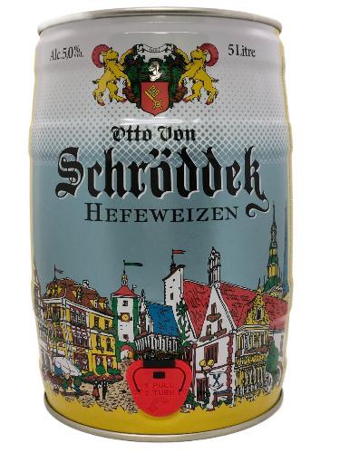 Пиво Otto Von Schrödder Hefeweizen светлое 5% 5 л., кега