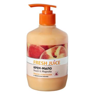 Крем-мыло Fresh Juice Жидкое 30% увлажнения Молочка, персик и магнолия, peach & magnolia