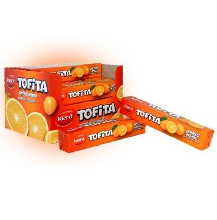 Конфета жевательная Tofita апельсин 47 гр., обертка