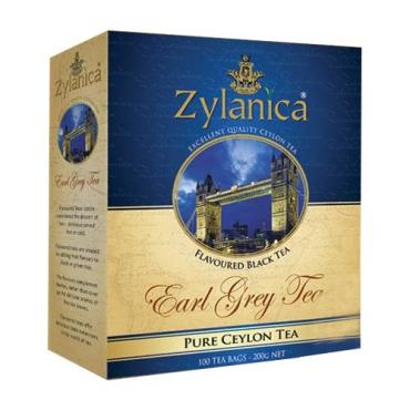 Чай Zylanica Earl Grey черный 100 пакетиков, 200 гр., картон