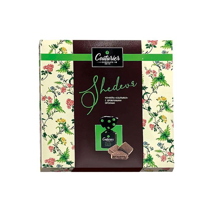 Конфеты Couturier shedevr шоколадные с дроблеными орехами 135 гр., картон