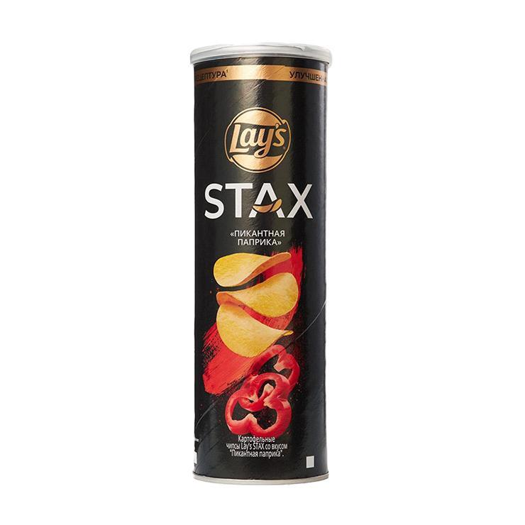 Чипсы Lay's Stax пикантная паприка 140 гр., туба