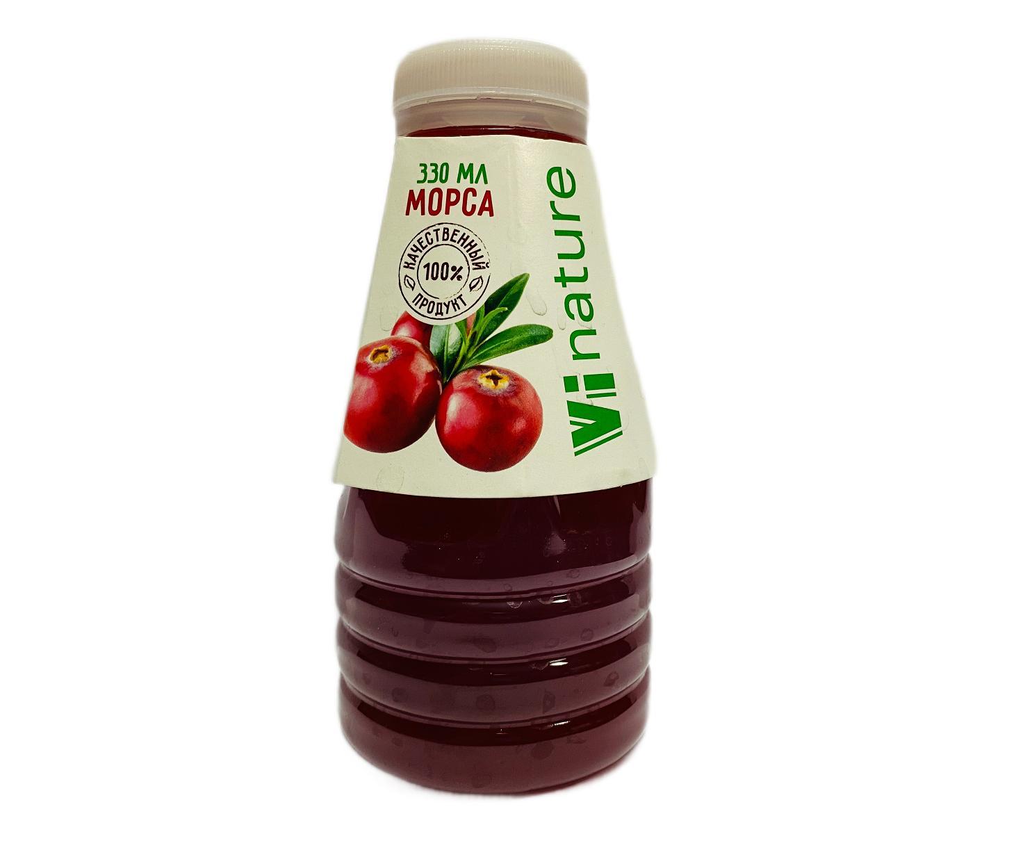 Морс Vi NATURE клюквенный 330 мл., ПЭТ