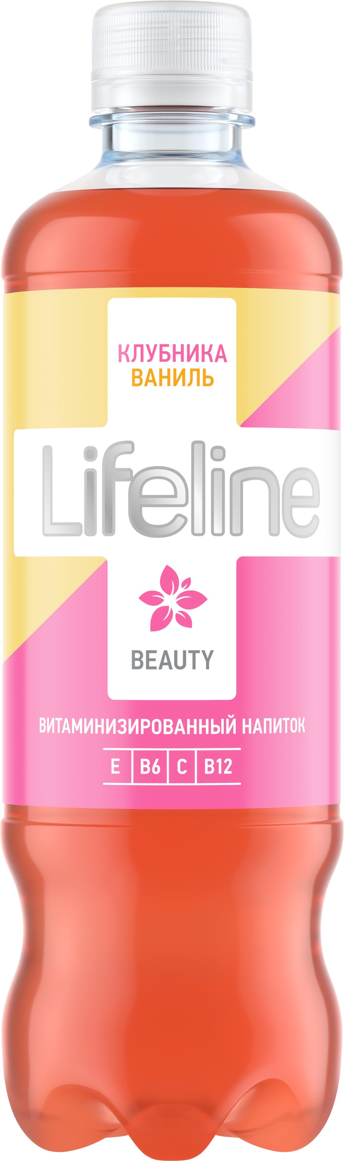 Напиток витаминизированный Lifeline со вкусом клубника и ваниль 500 мл., ПЭТ