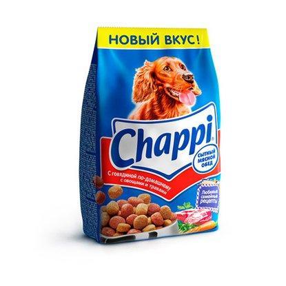 Сухой корм для собак Chappi говядина по-домашнему 600 гр., флоу-пак