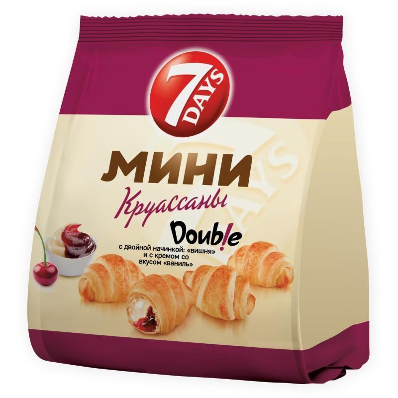 Круассаны 7 Days мини c кремом ваниль вишня 265 гр., флоу-пак