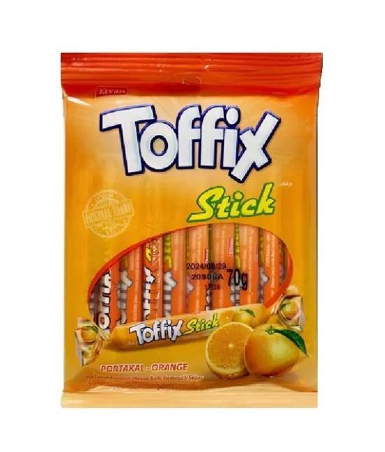 Конфеты жевательные  Toffix Stick апельсин 70 гр., флоу-пак