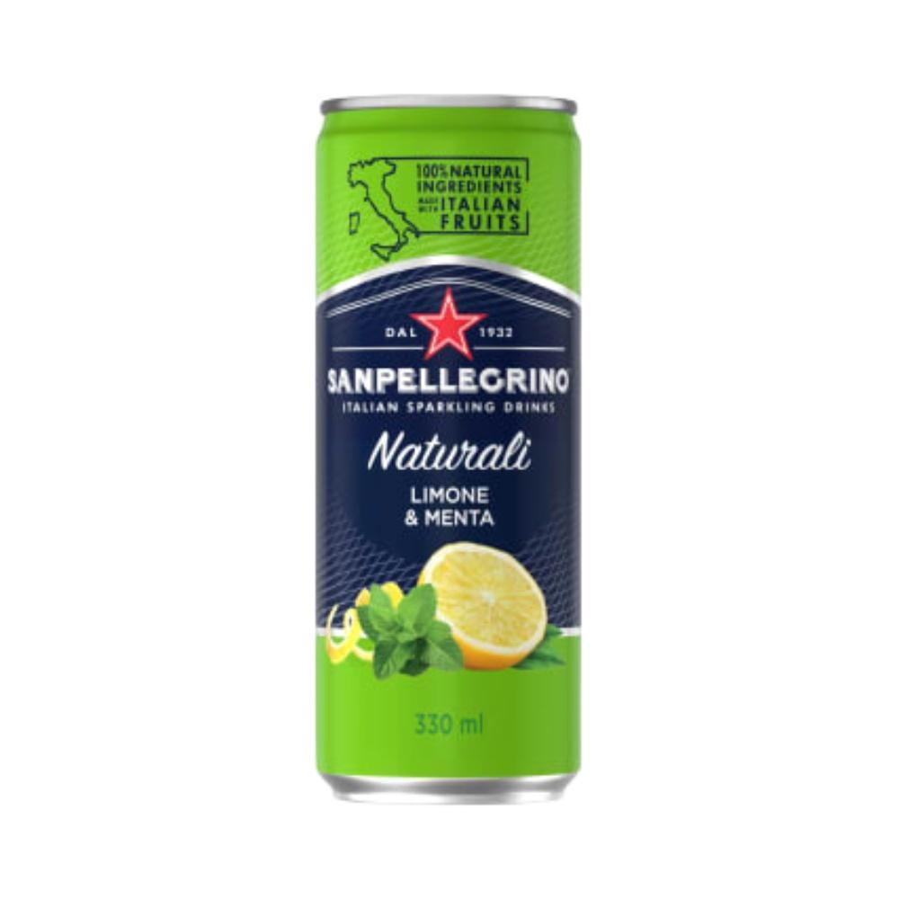 Напиток газированный SANPELLEGRINO Naturali Limone Menta 330 мл., ж/б