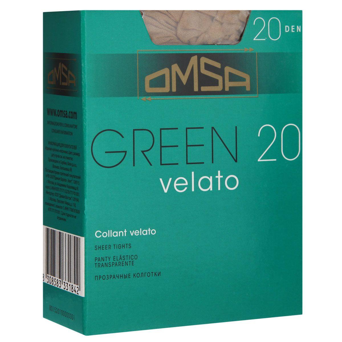 Колготки OMSA Green 20 den caramello размер 4