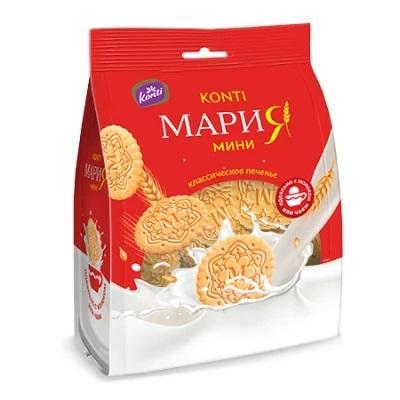Печенье Konti Мария затяжное 250 гр., флоу-пак