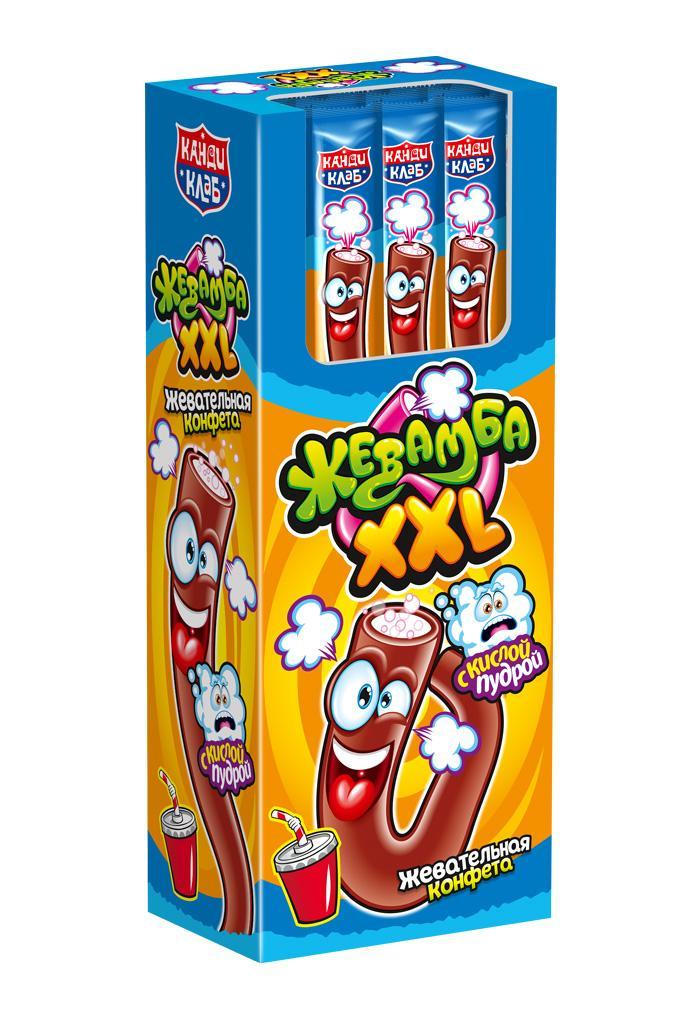 Конфета жевательная Канди Клаб Жевамба XXL со вкусом колы 15 гр., флоу-пак