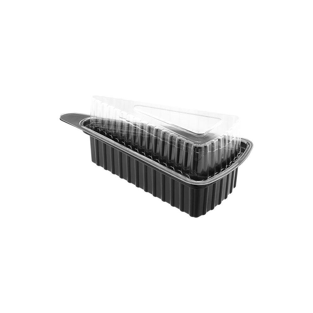 Крышка Мистерия, одноразовая для упаковки под порцию торта, 330 мл., треугольная, 106х178х33 мм., прозрачная, 800 шт., пластиковая упаковка