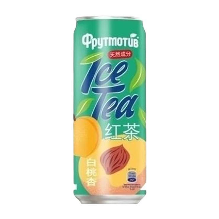 Чай холодный Ice Tea Фрутмотив черный персик абрикос 330 мл., ж/б