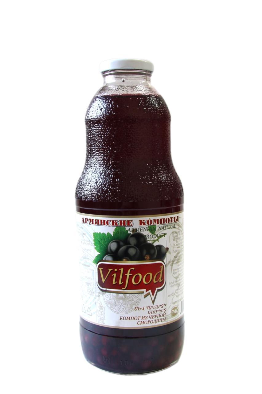 Компот Vilfood из черной смородины 1 л., стекло