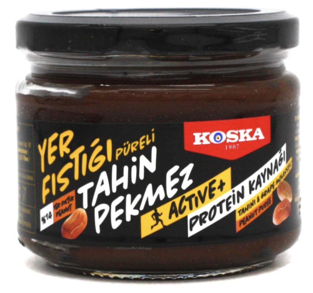 Кунжутная паста с виноградным пекмезом и арахисовой пастой, Koska, 320 гр., стекло