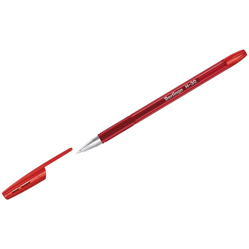 Ручка шариковая Berlingo H-30 красная, 0,7мм