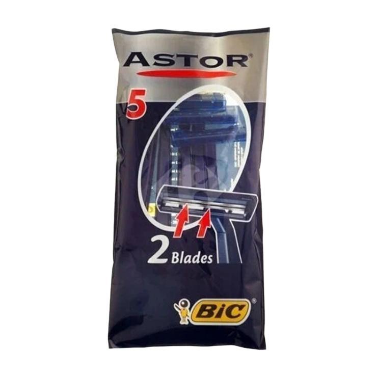 Станок одноразовый BIC Astor 2 лезвия для нормальной кожи 5 шт., пакет