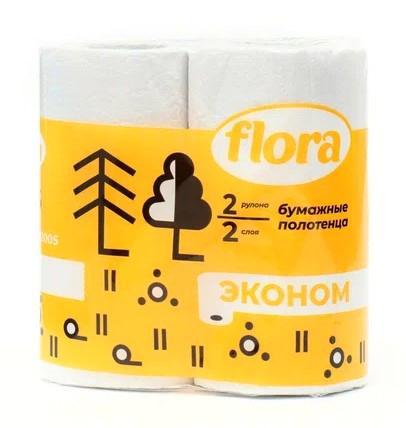 Полотенца бумажные Flora 2 шт., пленка