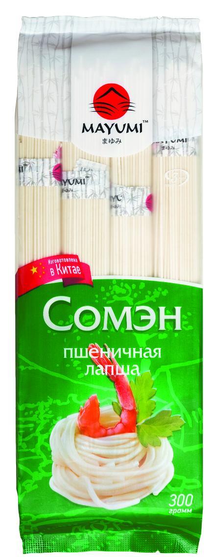Лапша пшеничная Mayumi Сомэн 300 гр., флоу-пак