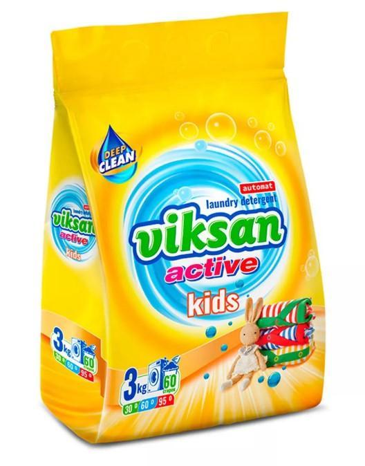 Порошок стиральный Viksan Active Kids автомат 3 кг., флоу-пак
