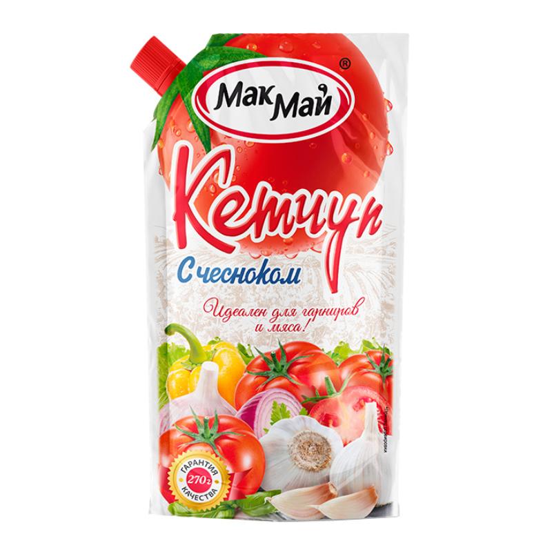 Кетчуп МакМай с чесноком 270 гр., дой-пак
