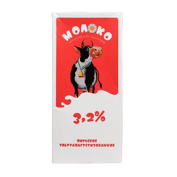 Молоко Молодел ультрапастеризованное 3,2% 1 л., тетра-пак