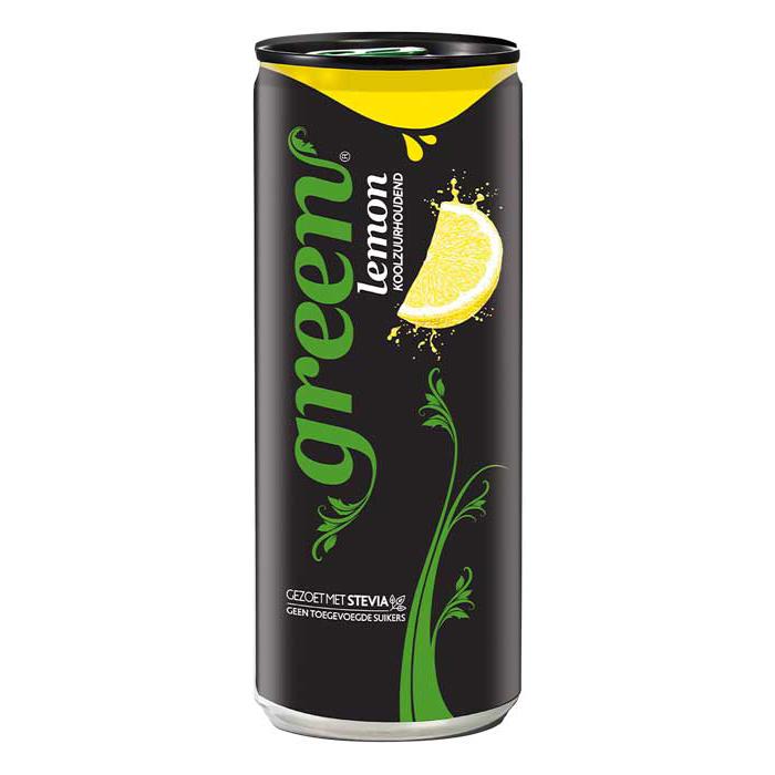 Напиток Green Лимон безалкогольный газированный сокосодержащий 330 мл., ж/б