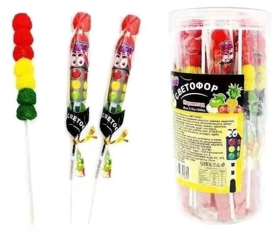 Мармелад на палочке Канди мастер Светофор 18 гр., обертка