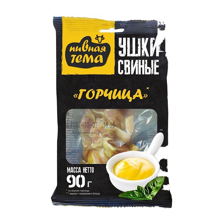 Ушки свиные Пивная Тема горчица 90 гр., в/у