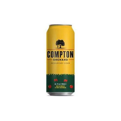Сидр яблочный Compton Orchard Medium Dry Cider игристый полусухой 4% 440 мл., ж/б
