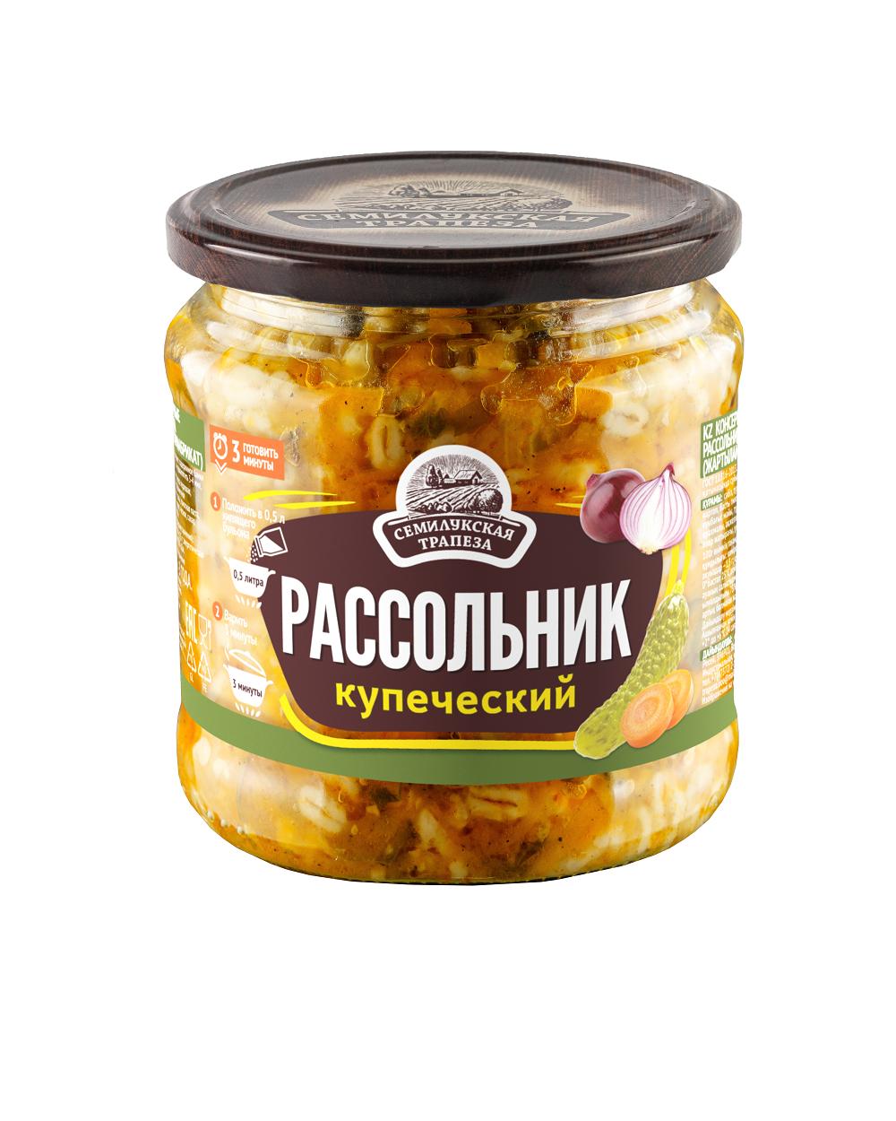 Рассольник Семилукская Трапеза купеческий, 460 гр., стекло