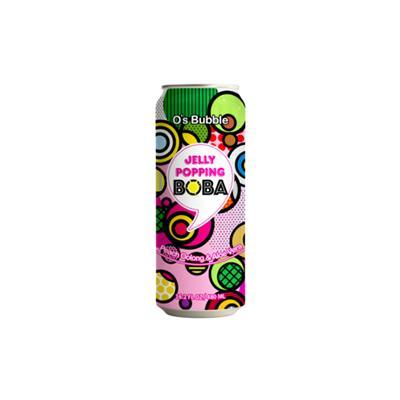 Чай холодный O's Bubble Jelly Popping Boba Peach Oolong Tea + Aloe Vera 480 мл., ж/б