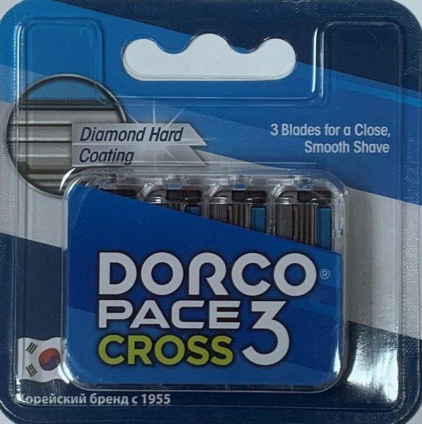 Кассеты Dorco PACE 3 Cross Сменные c 3-мя лезвиями для бритвенного станка, блистер