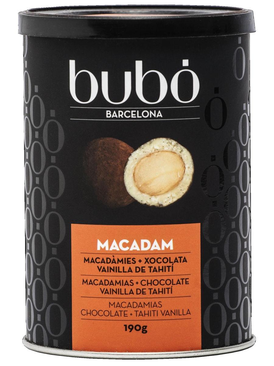 Орех макадамия Biscotti Tsoungari в белом шоколаде и какао пудре BUBO 190 гр., ж/б