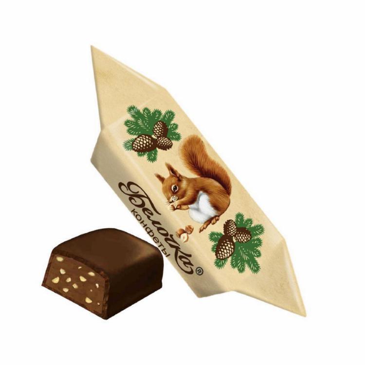 Конфеты КФ им. Крупской Белочка 1 кг., флоу-пак