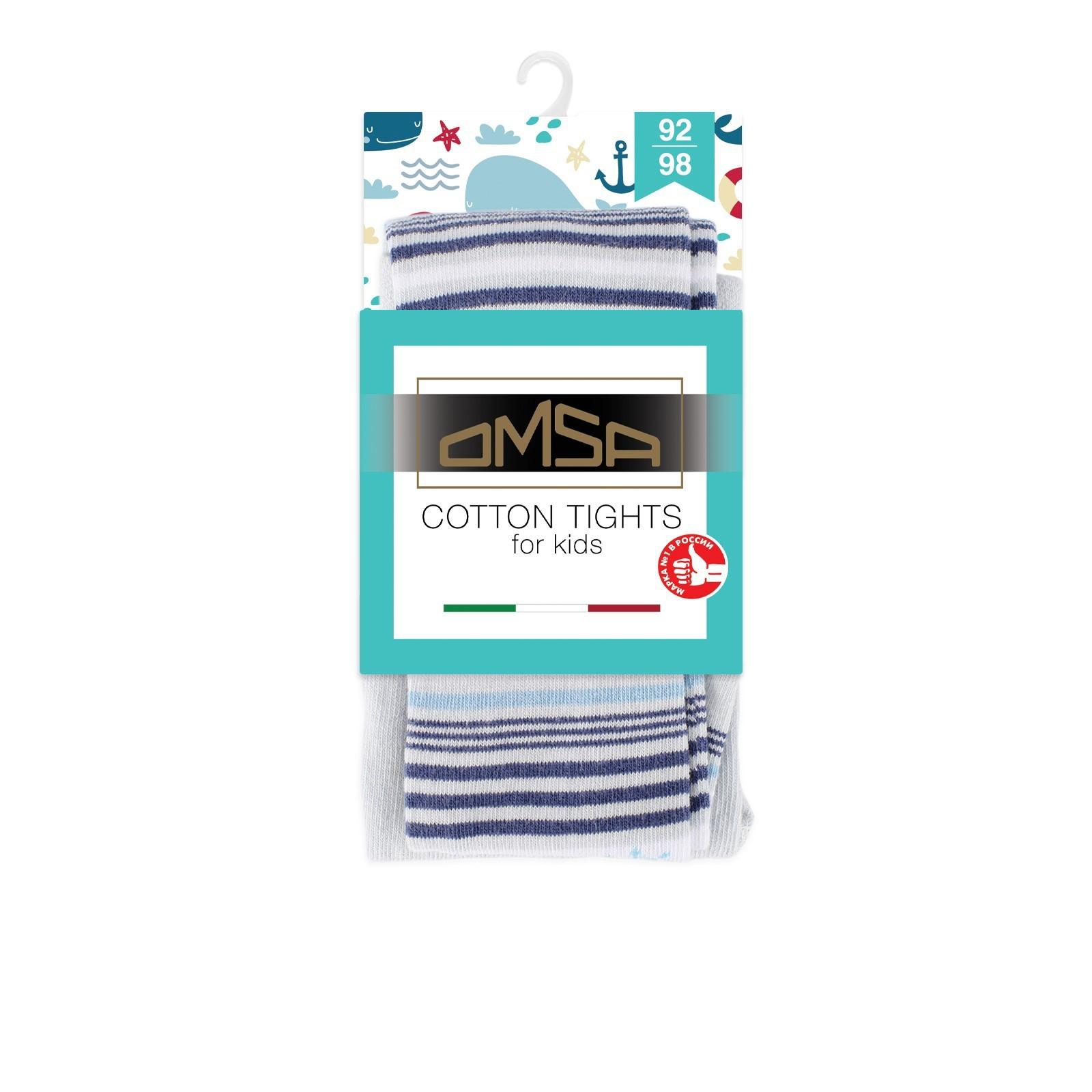 Колготы  OMSA kids 13P65-1 с рисунком (штурвал) Grigio Сhiaro 104-110
